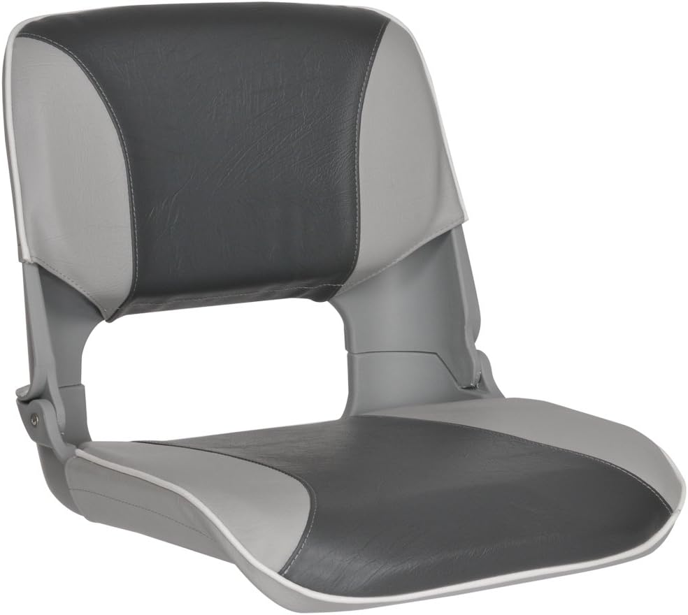 Oceansouth Skipper folding boat seat (Grey/Charcoal) seat boat fishing seats canoe with back support paddleboard kayak cushion covers waterproof cushions swivel bobber jon bass accessories mount