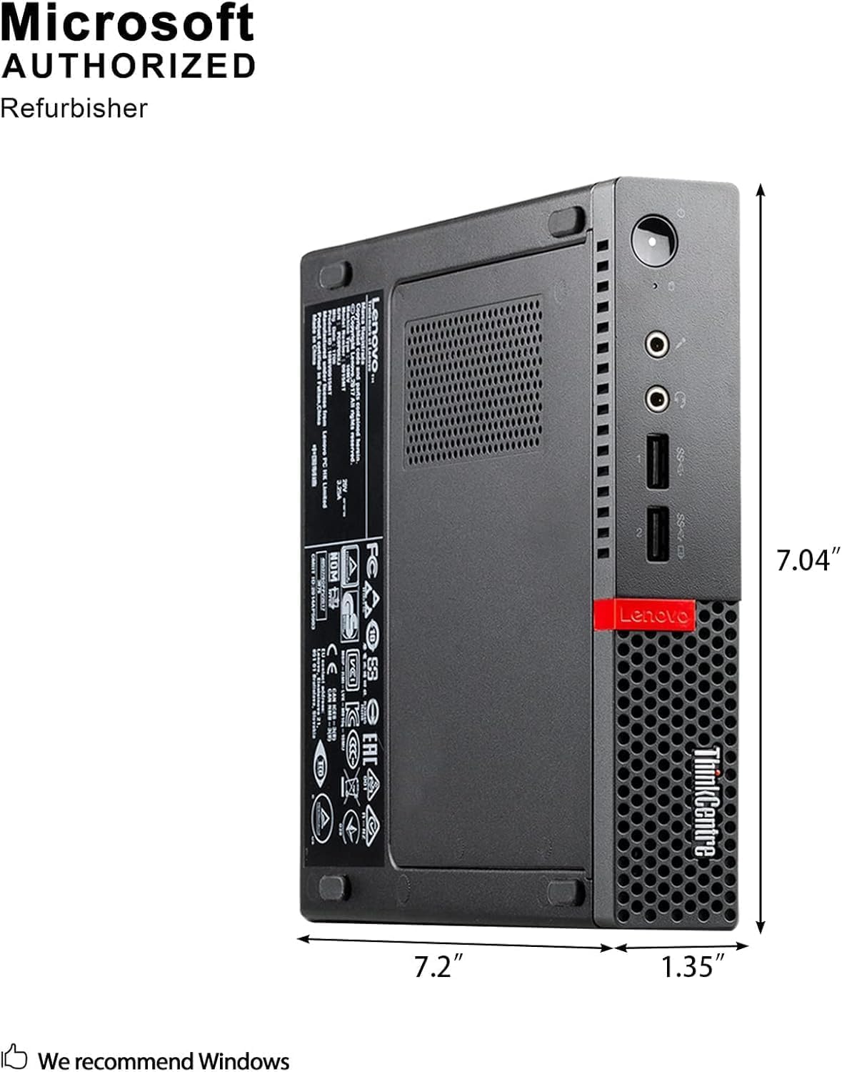 Lenovo ThinkCentre M910q Desktop Mini PC, Core i5-6500T, 8GB DDR4 RAM, 256GB SSD, WiFi, Wired Keyboard and Mouse, Windows 11 Pro (Renewed)