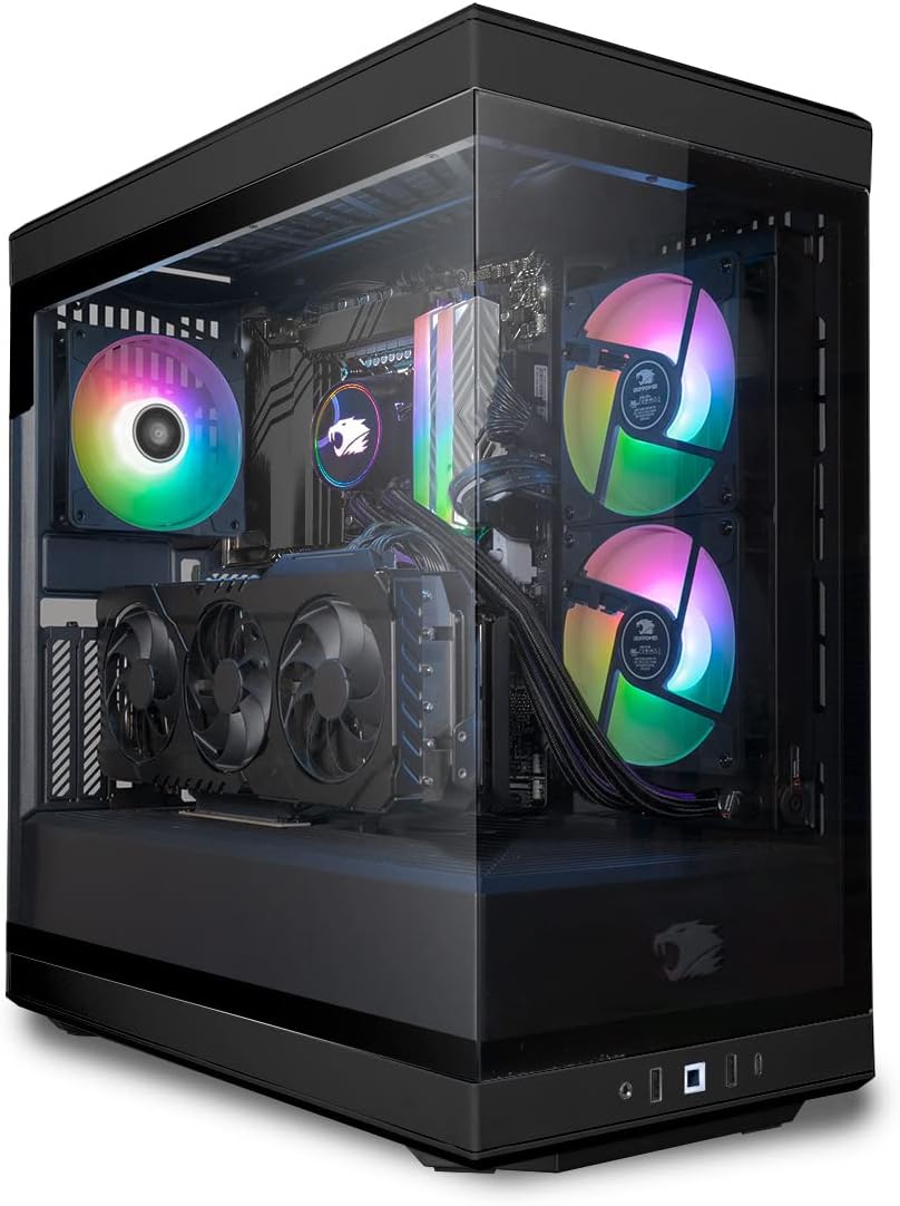 iBUYPOWER Y40 Black Gaming PC Computer Desktop Y40BA7N47TS01 (AMD Ryzen 7 7700X, RTX 4070 Ti Super 16GB, 32GB DDR5 5600 RGB (16x2), 2TB NVMe SSD, WiFi Ready, Windows 11 Home)