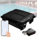 Solar Powered Robotic, Pool Surface Skimmer Robot with Solar & Fast Dual Charging Continuous Cleaning, App Control, Smart Obstacle Avoidance, Anti-Entanglement, Anti-Leakage, Anti-Stranding