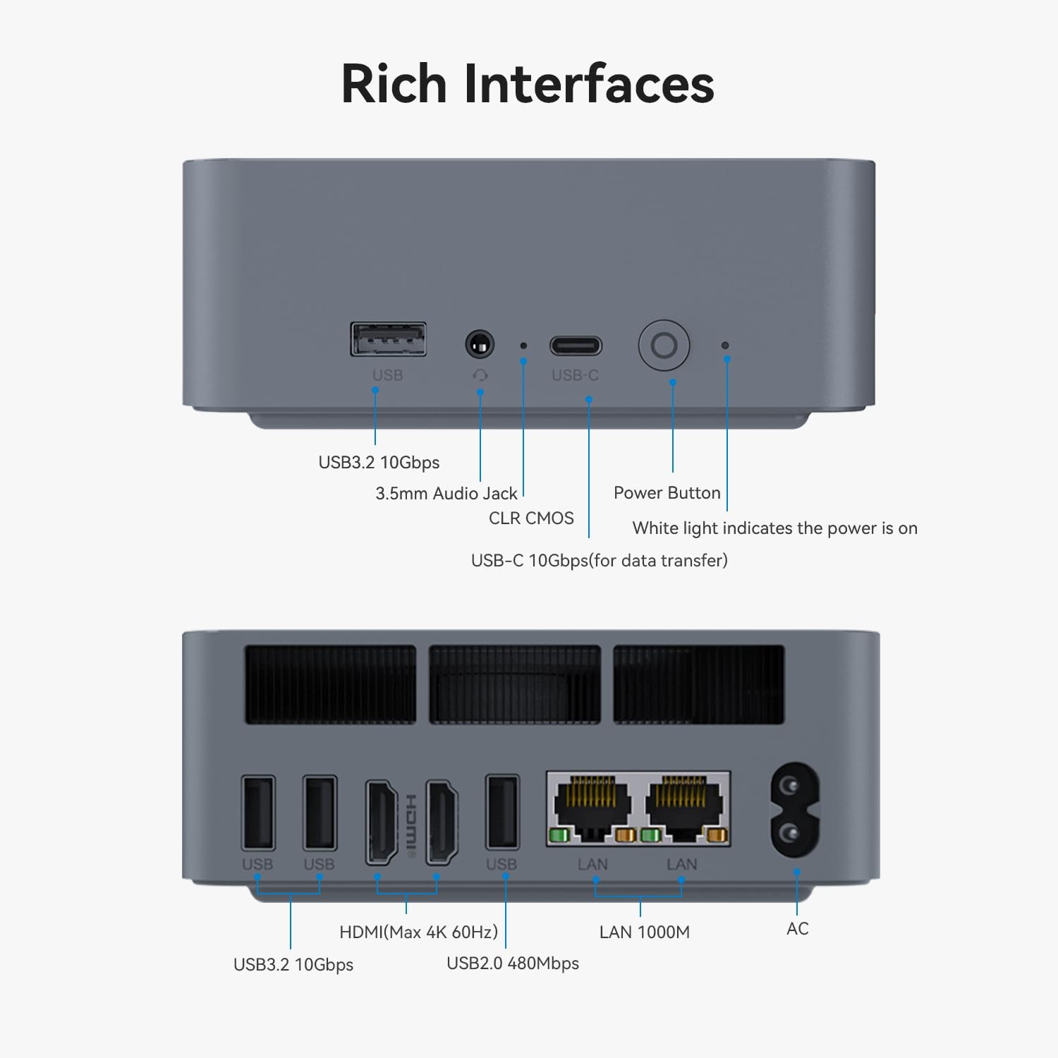 Beelink EQi12 Mini PC W11 Pro, i3-1220P(10C/12T up to 4.4 GHz), 16GB DDR4 500G NVME SSD with UHD Graphics Built in PSU WiFi 6/BT5.2/Dual Display Mini PC Computer