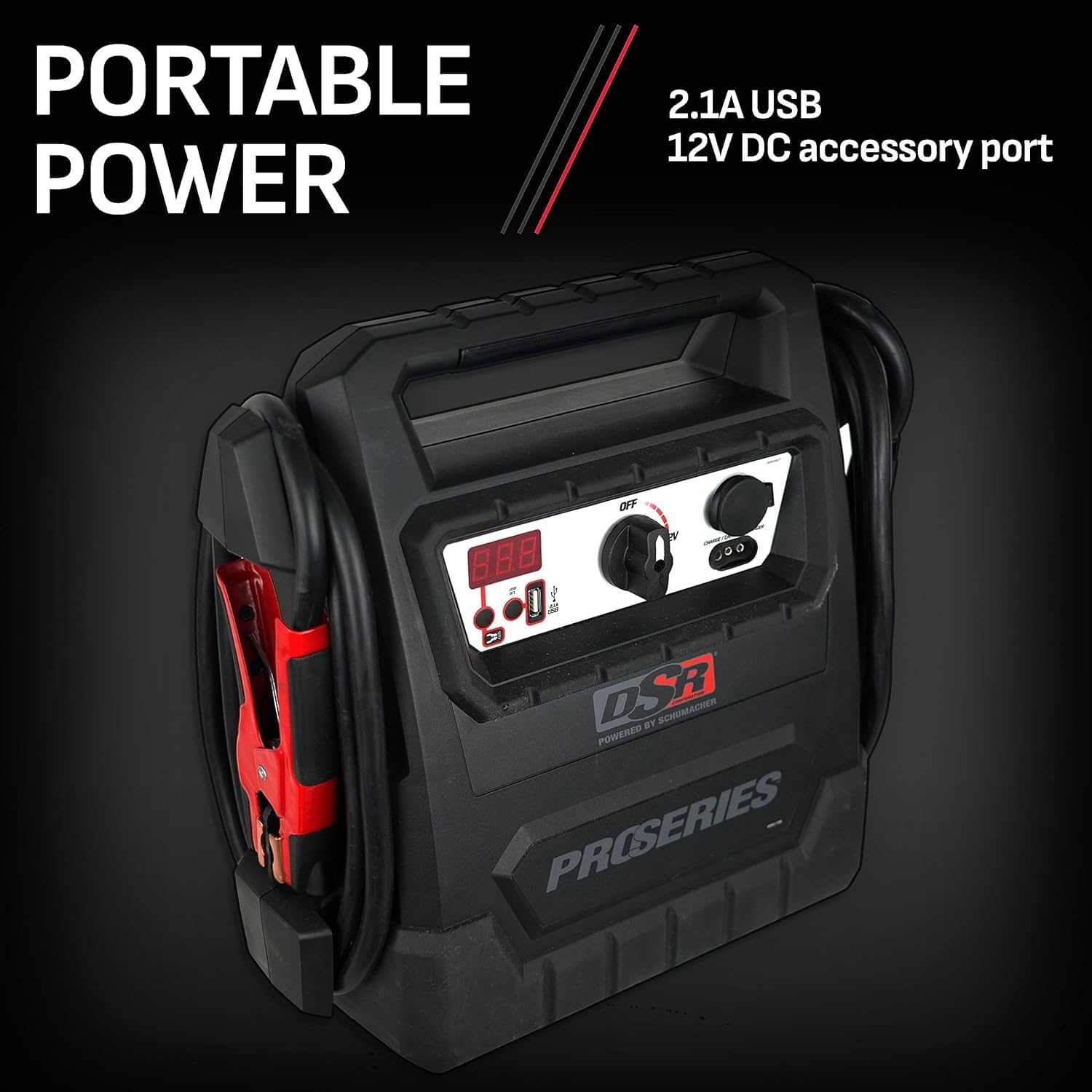 Schumacher Electric DSR ProSeries Car Battery Jump Starter, Maintainer & Portable Power Station - 12V 4000 Peak Amps & 700 Cranking Amps - With DC & USB Charging Ports - DSR159