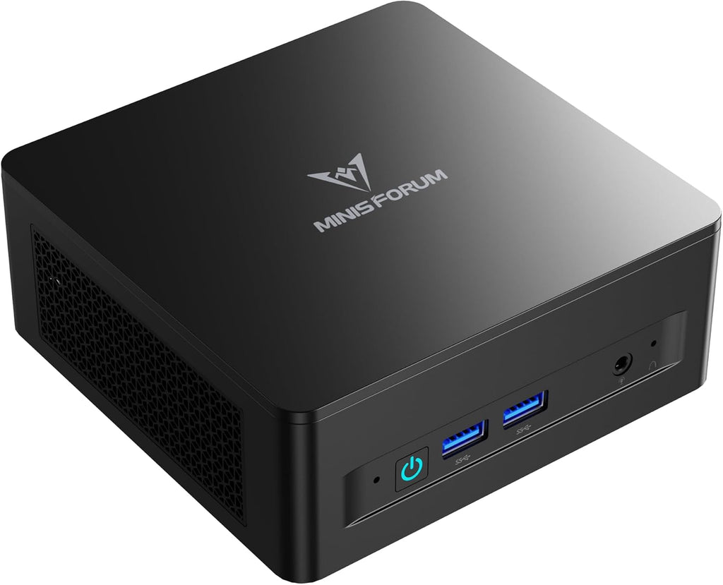 MINISFORUM UM760 Slim Mini PC, AMD Ryzen 5 7640HS Processor Mini Computer(6C/12T, Up to 5.0GHz), 32GB DDR5 RAM & 512GB PCIe 4.0 SSD, Support 8K@60Hz HDMI 2.1/USB4 Output, WIFI6E/BT5.3/Auto Power On
