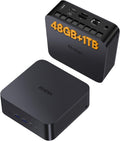 Reatan X7 Mini Gaming PC,AMD Ryzen 7 255(8C/16T, up to 4,9 GHz) Radeon 780M 48GB RAM DDR5 + 1TB SSD Up to 8K Quad-Screen Display Desktop Gaming Mini Computers OCulink WiFi 7 BT:5.4 Built-in Speaker