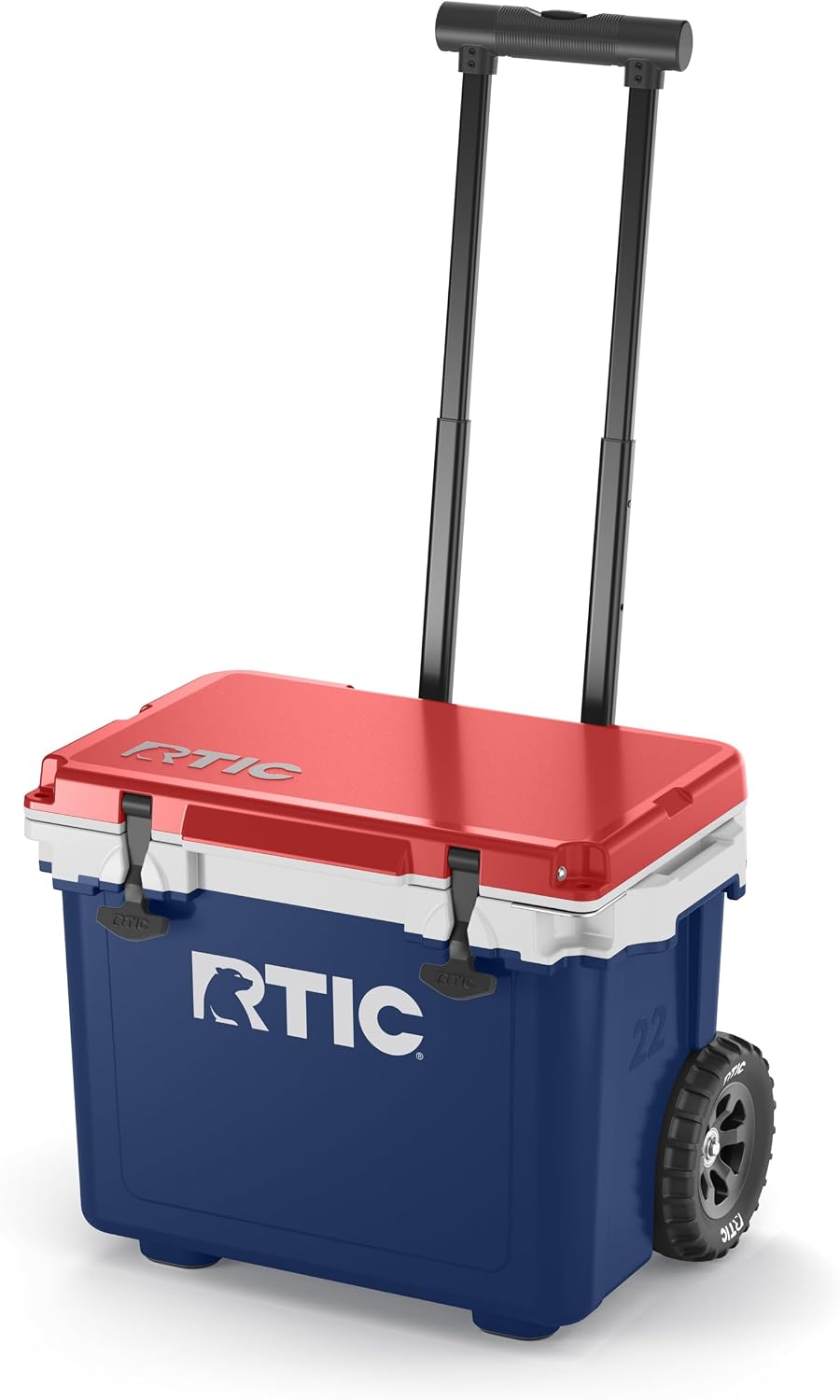 RTIC 22 QT Ultra-Light Wheeled Cooler with Handle, Hard Insulated Portable Ice Chest Box for Beach, Drink, Beverage, Camping, Picnic, Fishing, Boat, Barbecue