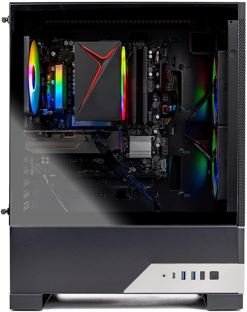 Skytech Gaming Nebula 2 Gaming PC, AMD Ryzen 7 5700 3.7GHz, NVIDIA RTX 5060 Ti 8GB VRAM, 1TB NVMe SSD, 16GB DDR4 RAM 3200, 650W Gold PSU, WI-FI 5, Windows 11, Desktop