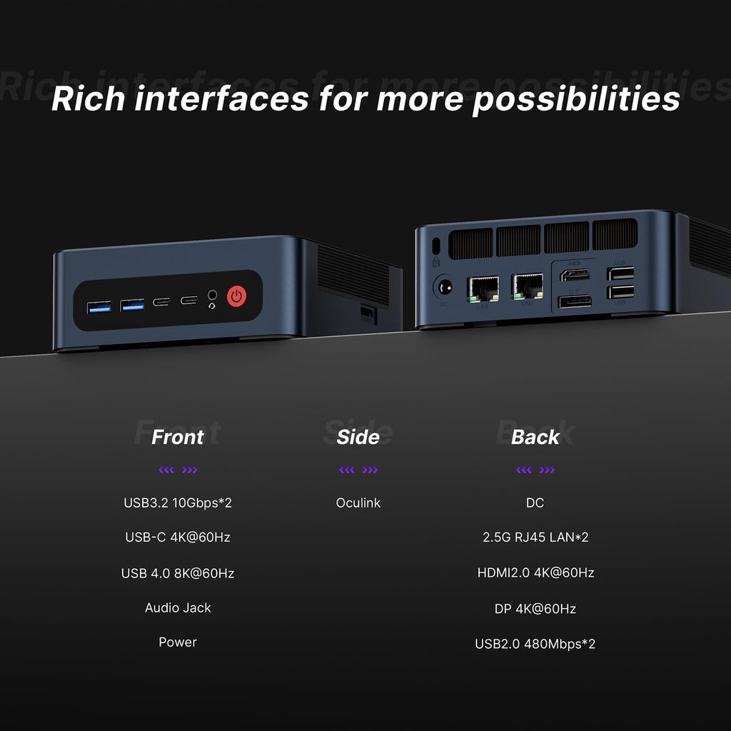 BOSGAME M4 Oculink Mini PC Ryzen 7 7840HS, 8K 60Hz USB4 Radeon 780M GPU Gaming Computers, 11 Pro-OS Desktop PC, 32GB DDR5 RAM, 1TB PCIe 4.0 NVMe 2280 SSD, Wi-Fi6, BT 5.2
