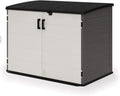 Suncast BMS4780 Stow-Away Horizontal Shed with Floor - Peppercorn