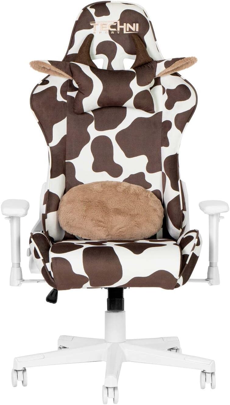 HomeStock Rustic Ranch Brown Cow Series Gaming Chair