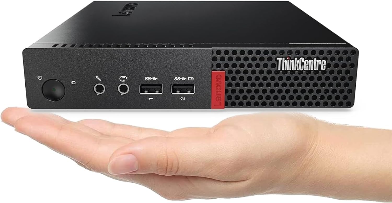 Lenovo ThinkCentre M910q Tiny Desktop Computer mini PC, Intel Core i5-6500T, 8 GB RAM, 250 GB SSD, Keyboard & Mouse, Windows 11 Pro (Renewed)