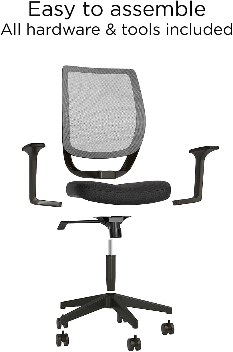 Staples Ergonomic Task Chair, Mesh, Ergonomic, Adjustable Height, Swivel