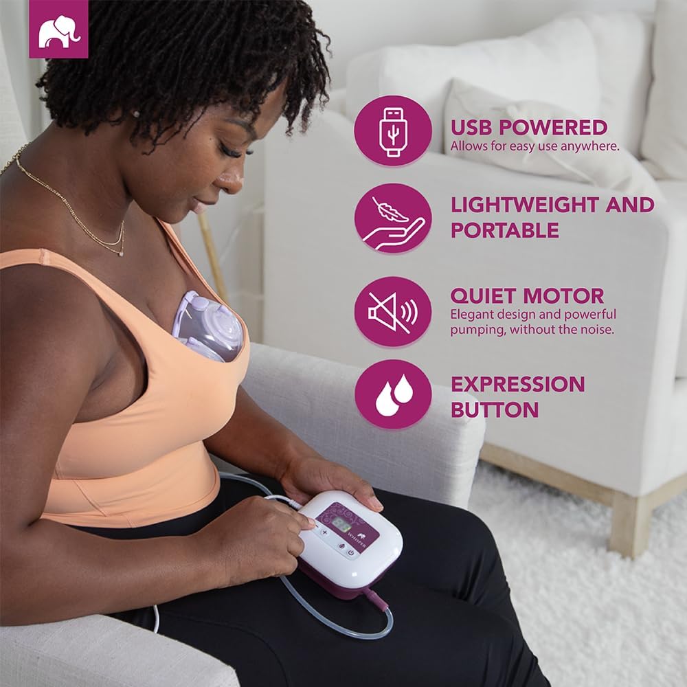 Rumble Tuff Whisper Electric Breast Pump with Flo-1 Collection Kits and Cooler Bag