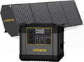 Lipower 1075Wh Portable Power Station with 100W Foldable Solar Panel,1200W Solar Generator, IP54Waterproof ETFE Solar Charger for Outdoor Camping RV Home Emergency