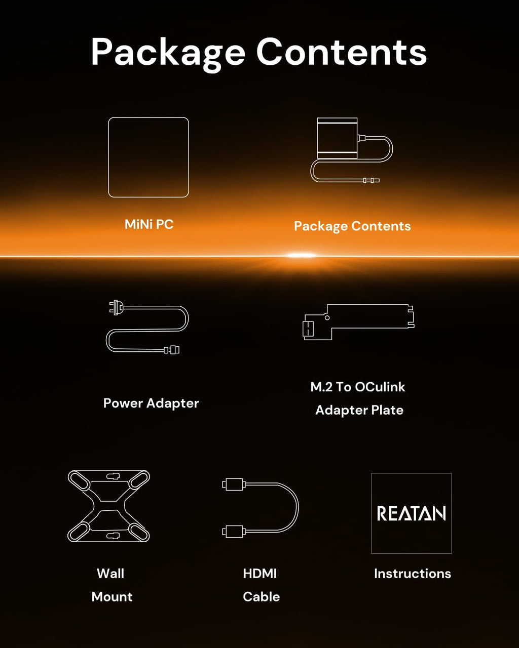Reatan X7 AI Oculink Gaming Mini PC AMD Ryzen 7 255(Upgraded 8745HS), Barebone Mini PC(NO OS/RAM/SSD), Desktop Mini Computers Radeon 780M Graphics, 2.5G LAN/HDMI 2.1/2 * 8K USB 4.0/Wi-Fi 7/BT5.4