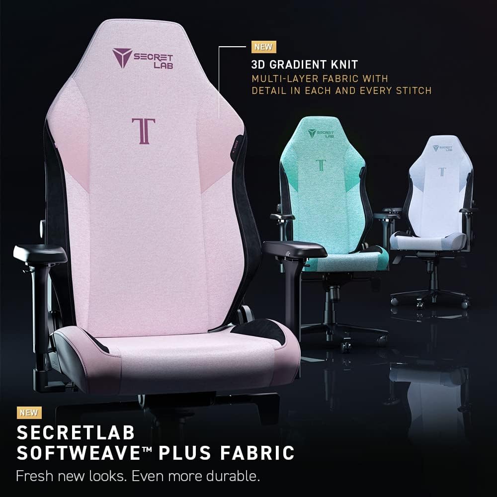 Secretlab Titan Evo Artic White Gaming Chair - Reclining, Ergonomic & Comfortable Computer Chair with 4D Armrests, Magnetic Head Pillow & 4-Way Lumbar Support - White - Fabric