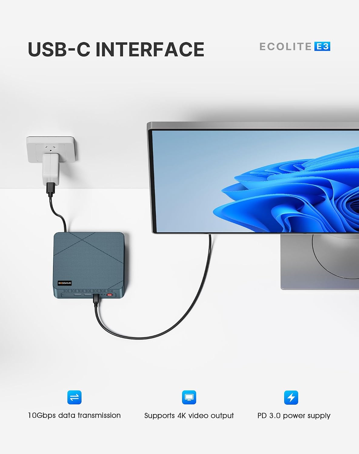 BOSGAME Mini PC N95, Intel 12th Mini Computers| 16GB DDR4 RAM| 512GB M.2 2280 SSD| 4K 60HZ Triple Displays by Dual HDMI+Type-C, 6W TDP Quiet Mini PC, WIFI5, BT 5.0 Office