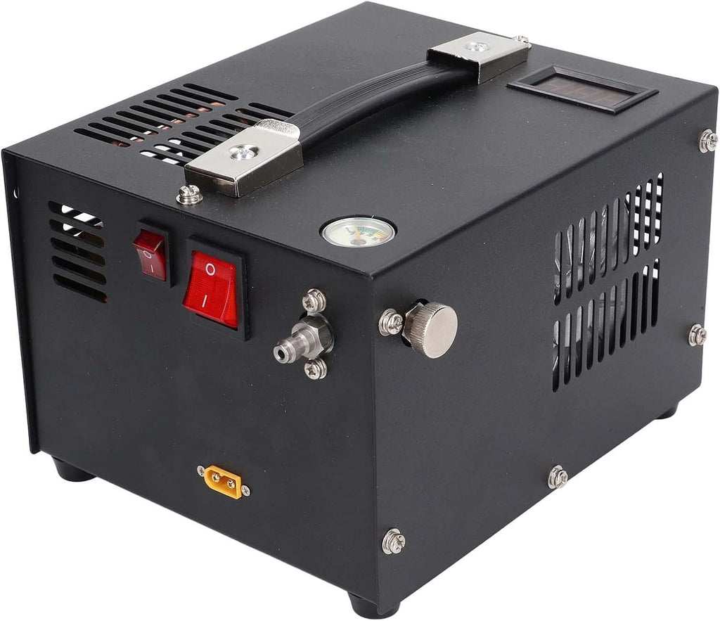 Portable Electric Air Compressor Pump Powerful 4500Psi 30Mpa Digital Display Auto Stop 110V 12V Compatibility with Diving Outdoor Paintball