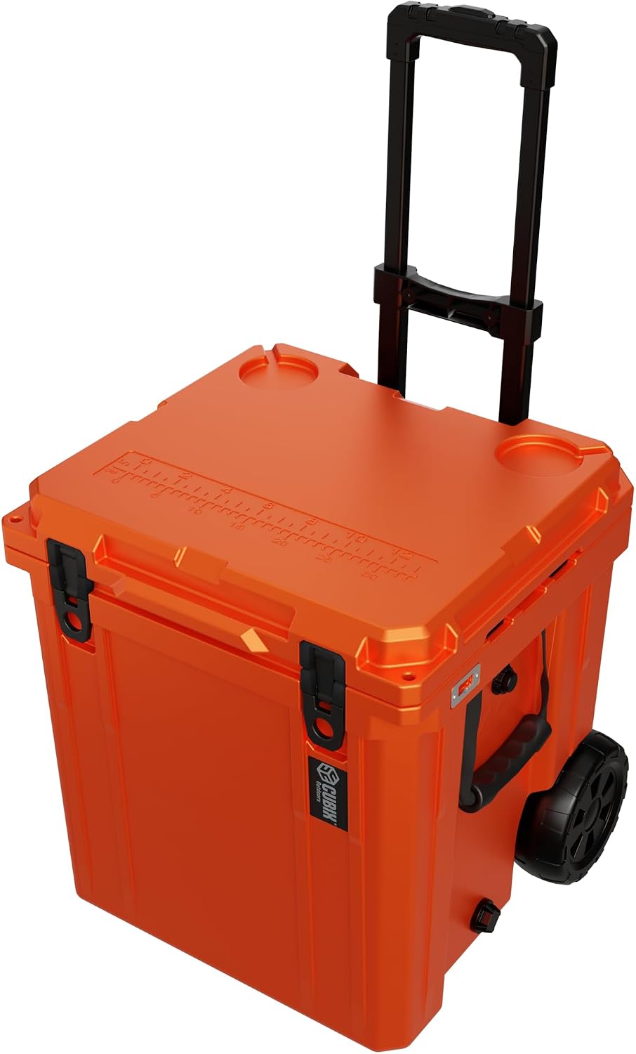 Cubix Outdoors QuadraX 46QT Wheeled Rotomolded Portable Hard Cooler for Camping, Fishing, Beach | Heavy Duty Insulated Ice Chest with Wheels and Handle | Cold Retention 5 Days