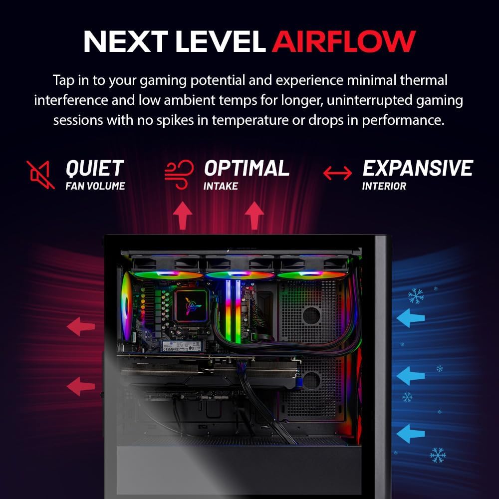 Skytech Chronos Gaming PC Desktop, Ryzen 5 9600X 3.9 Ghz (5.4GHz Turbo Boost), AMD RX 9070 16GB GDDR6, 1TB Gen4 NVMe SSD, 16GB DDR5 RAM 6000, 850W Gold PSU, Wi-Fi, Win 11