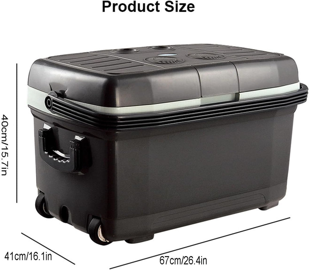Car Refrigerator Mini Fridge Electric Cooler and Warmer 12 V DC Cable & 110/240V AC Car Refrigerator 45 Liter Capacity for Skincare, Beverage, Food, Home, Office and Car