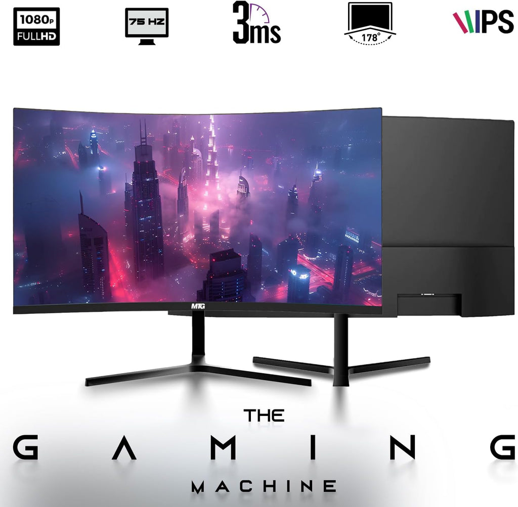 HP Gaming PC Desktop Computer – AMD Pro A10-9700,GT 1030 Graphics,16GB RAM,512GB SSD,32 Inch Curved Monitor,RGB Keyboard with AI Copilot,Mouse,WiFi,RGB Headphone,Windows 11(Renewed)