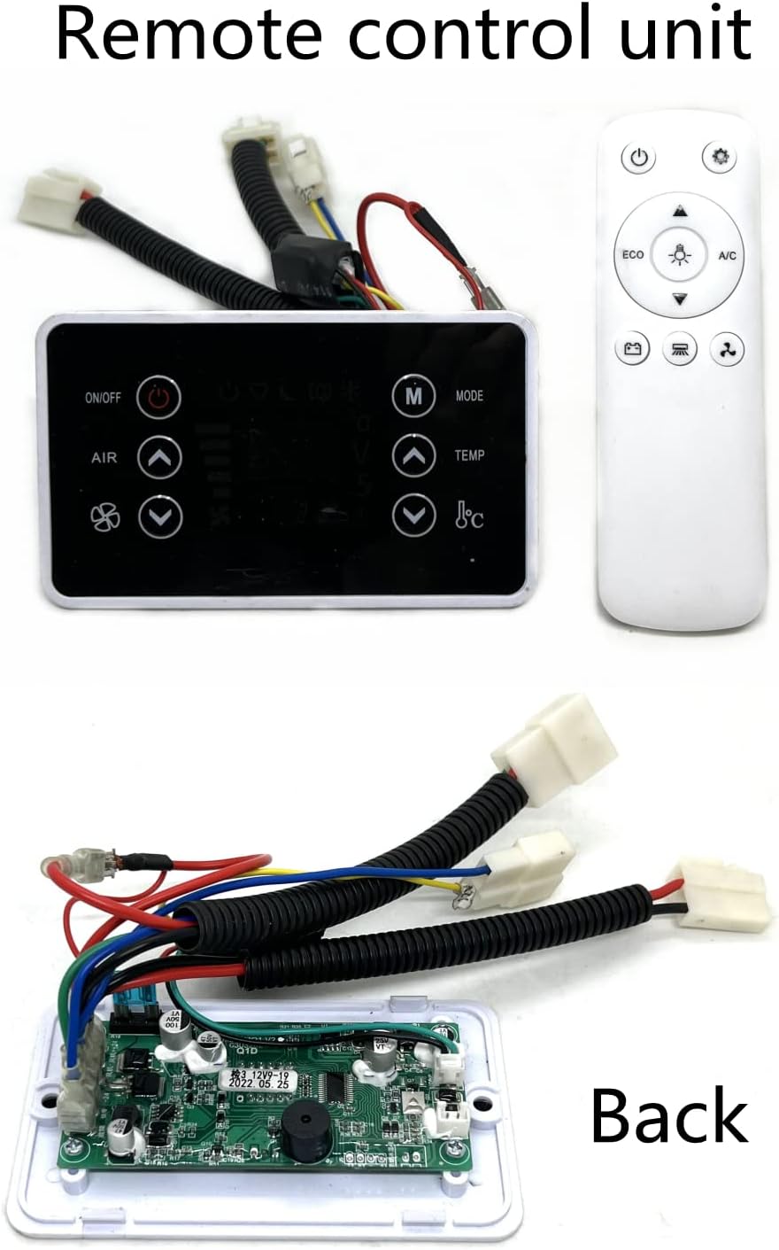 12V DC air conditioner kit, car AC hot and cold dual use, suitable for RV, truck, farm car, van, excavator, bus, car, pickup, etc. Parking air conditioner/PTC heating (12V cold/hot)