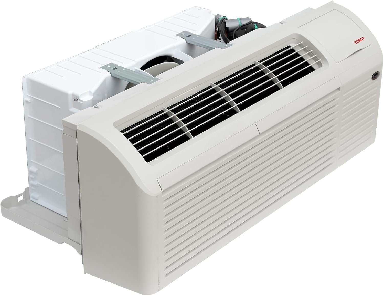 TOSOT 15,000 BTU PTAC Unit with Inverter Heat Pump and 3.5kW Electric Heater, Packaged Terminal Air Conditioner for Heating and Cooling, 11.6 COP, R32 Refrigerant, Works in 20°F to 115°F, 230V