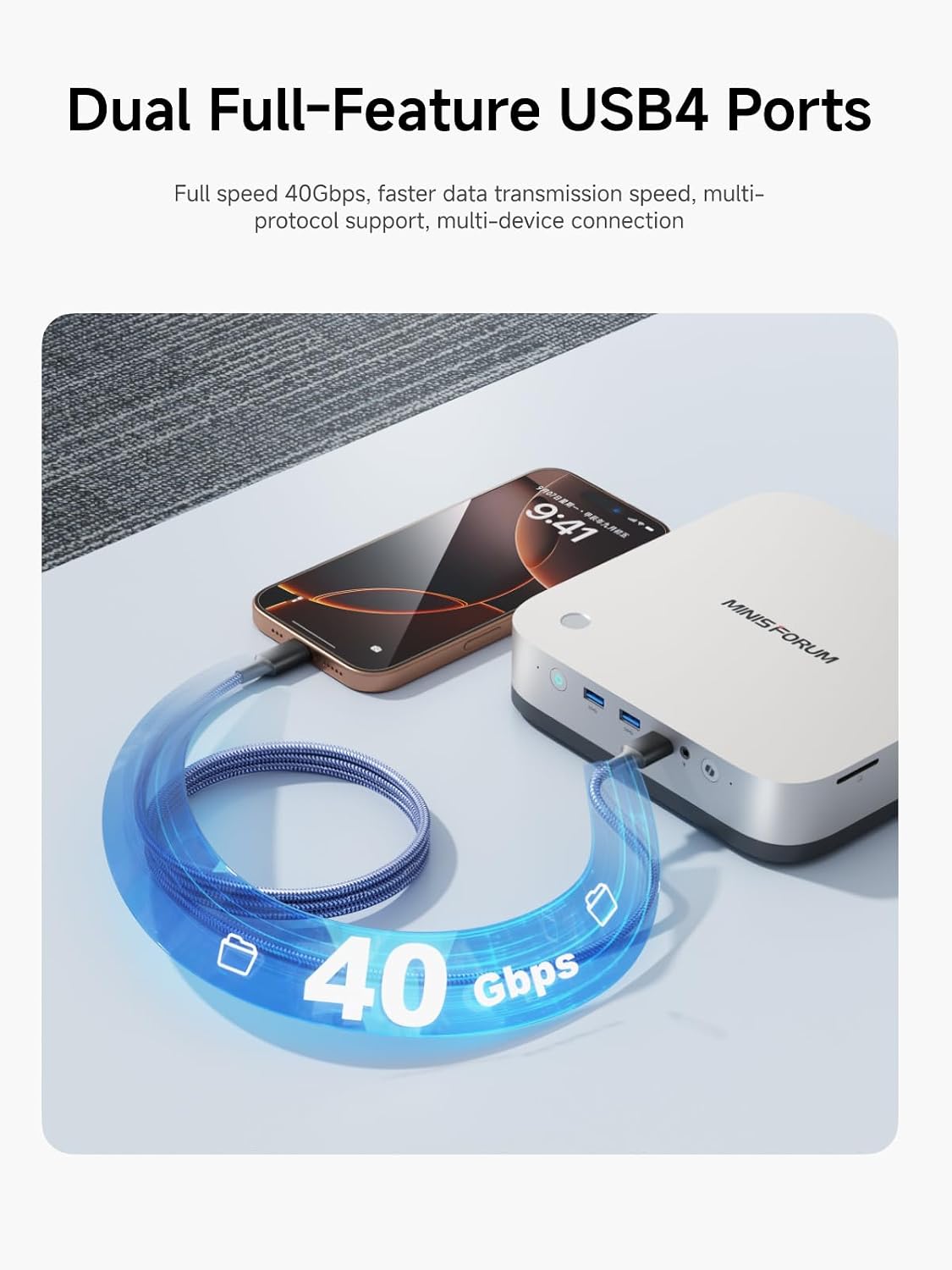 MINISFORUM Mini PC AI X1 Pro AMD Ryzen AI 9 HX370(12 Cores/24 Threads, up to 5.1GHz)&AMD Radeon 890M Mini Gaming Computer,64GB DDR5 1TB PCIe 4.0 SSD, 8K Quad Display,Dual 2.5 LAN/WiFi 7/BT5.4/Oculink