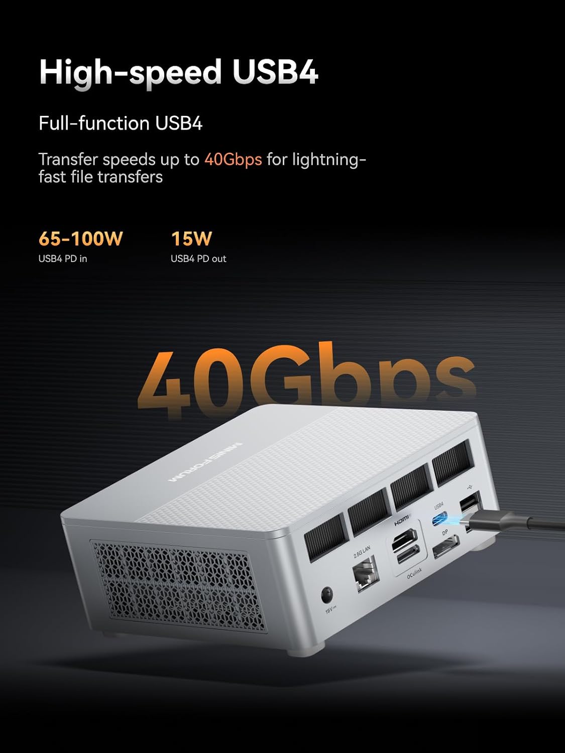MINISFORUM X1 Lite-255 Mini PC Barebone AMD Ryzen 7 255 (8C/16T, up to 4,9 GHz), Mini Computer AMD Radeon 780M Dual DDR5 RAM, M.2 SSD,HDMI/DP/USB4 4K Video Output, 5 x USB, 2.5G LAN, Wi-Fi 6e/BT5.2