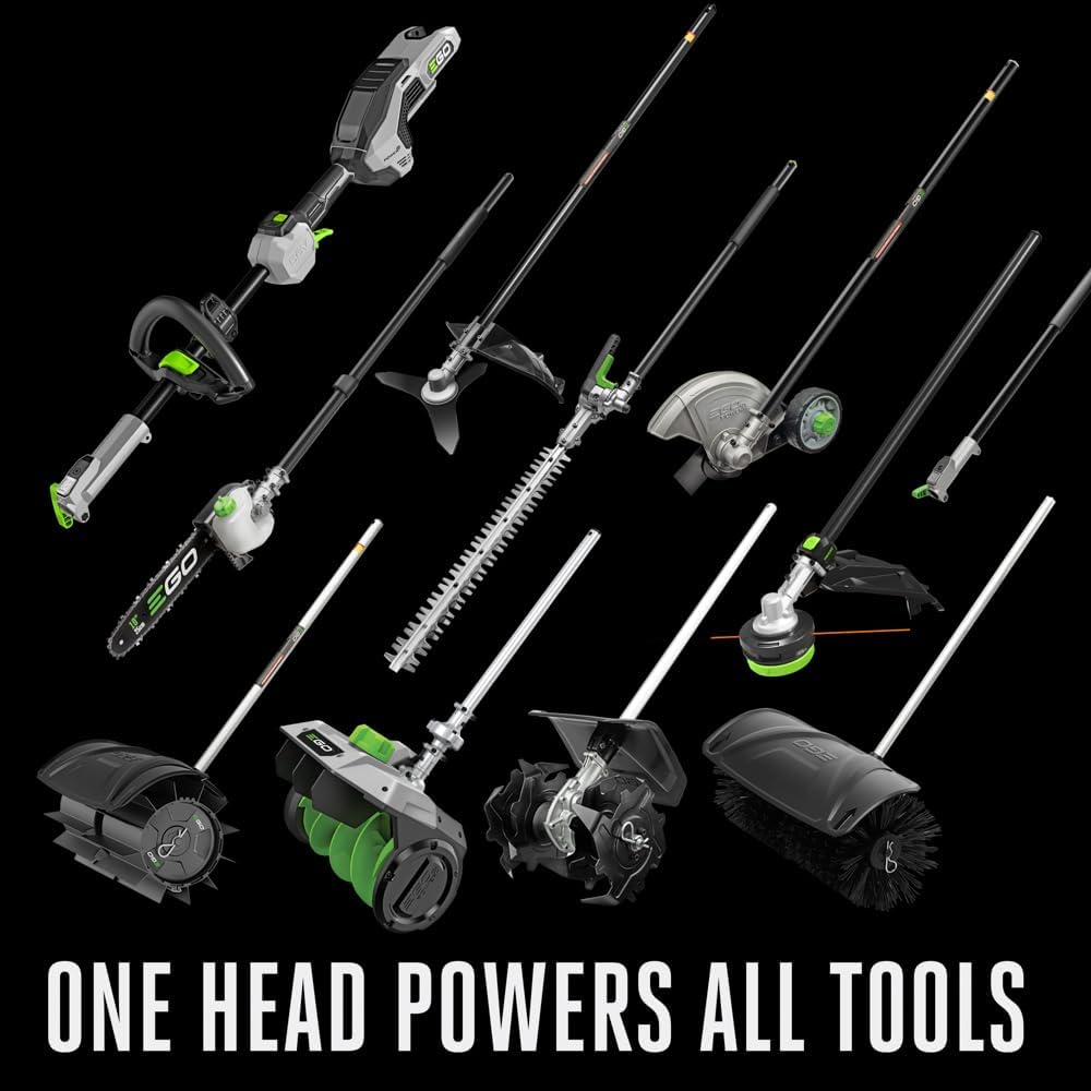 EGO MHC1603 Multi-Head Combo Kit 16-Inch 56-Volt Carbon Fiber String Trimmer with POWERLOAD™ & 8-Inch Carbon Fiber Edger Attachment & 56-Volt Power Head, 4.0Ah Battery and 320W Charger Included
