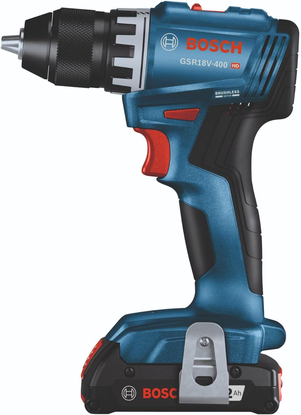 BOSCH GSR18V-400B22 18V Compact Brushless 1/2 In. Drill/Driver Kit with (2) 2 Ah Standard Batteries