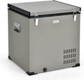 COSTWAY 68-Quart Car Refrigerator, Portable Chest Freezer(-11℉- 50℉) with 12V/24V DC & 110V/240V AC Adapter, Electric Compressor Fridge Cooler for Vehicles, Truck, RV, Camping, Traveling, Grey
