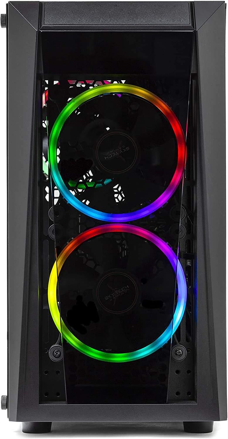 Skytech Gaming Skytech Blaze II Gaming PC Desktop – Intel Core i3 10100F 3.6 GHz, GTX 1650, 500GB SSD, 16G DDR4 3200, 600W Gold PSU, AC Wi-Fi, Windows 10 Home 64-bit
