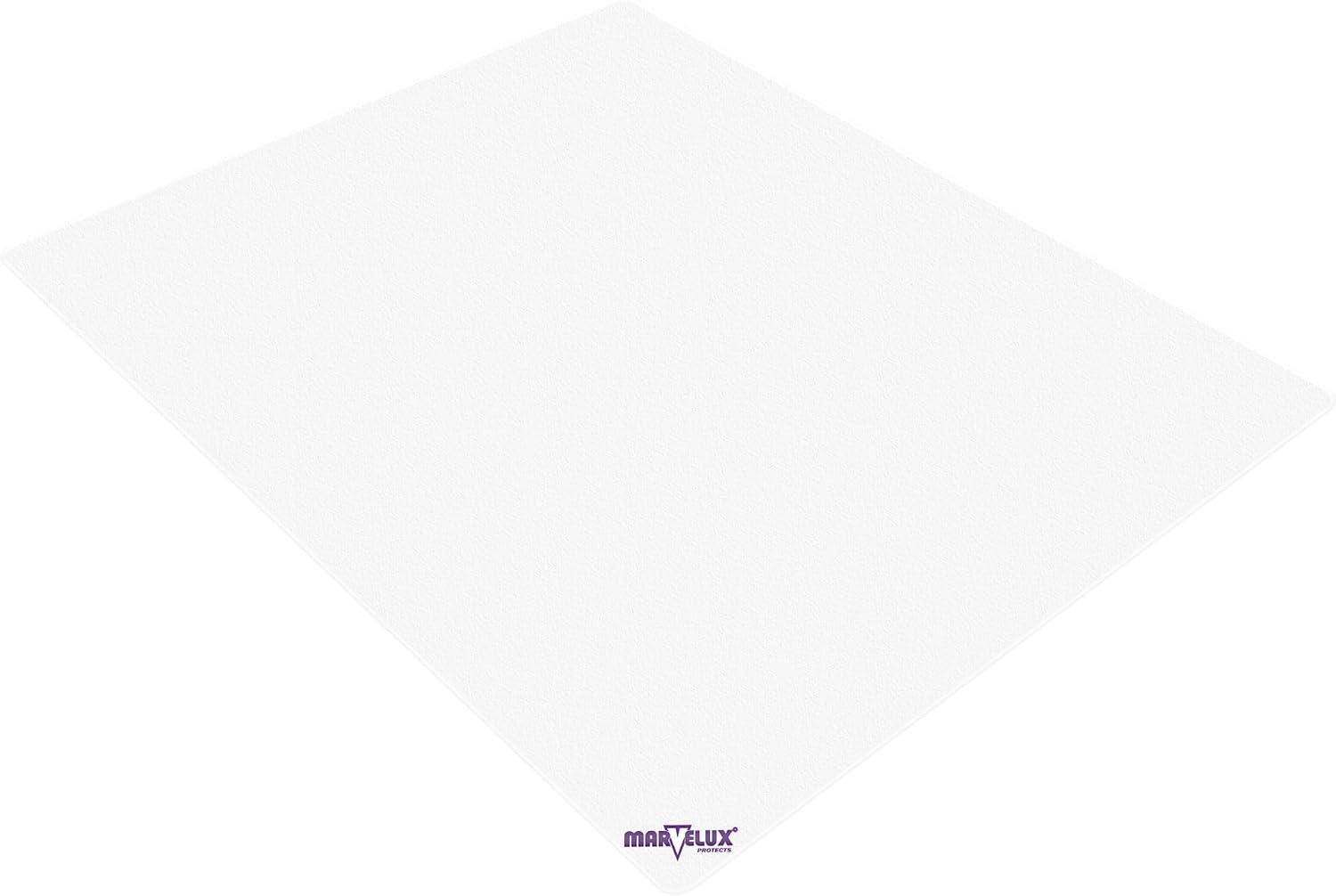 Marvelux Extra Thick Heavy Duty Polycarbonate Office Chair Mat & Floor Protector for Plush, High Pile & All Carpeted Floors & Hardwood Flooring, Clear Rectangular Chair Mat 46' x 53' x 1/5' Thick