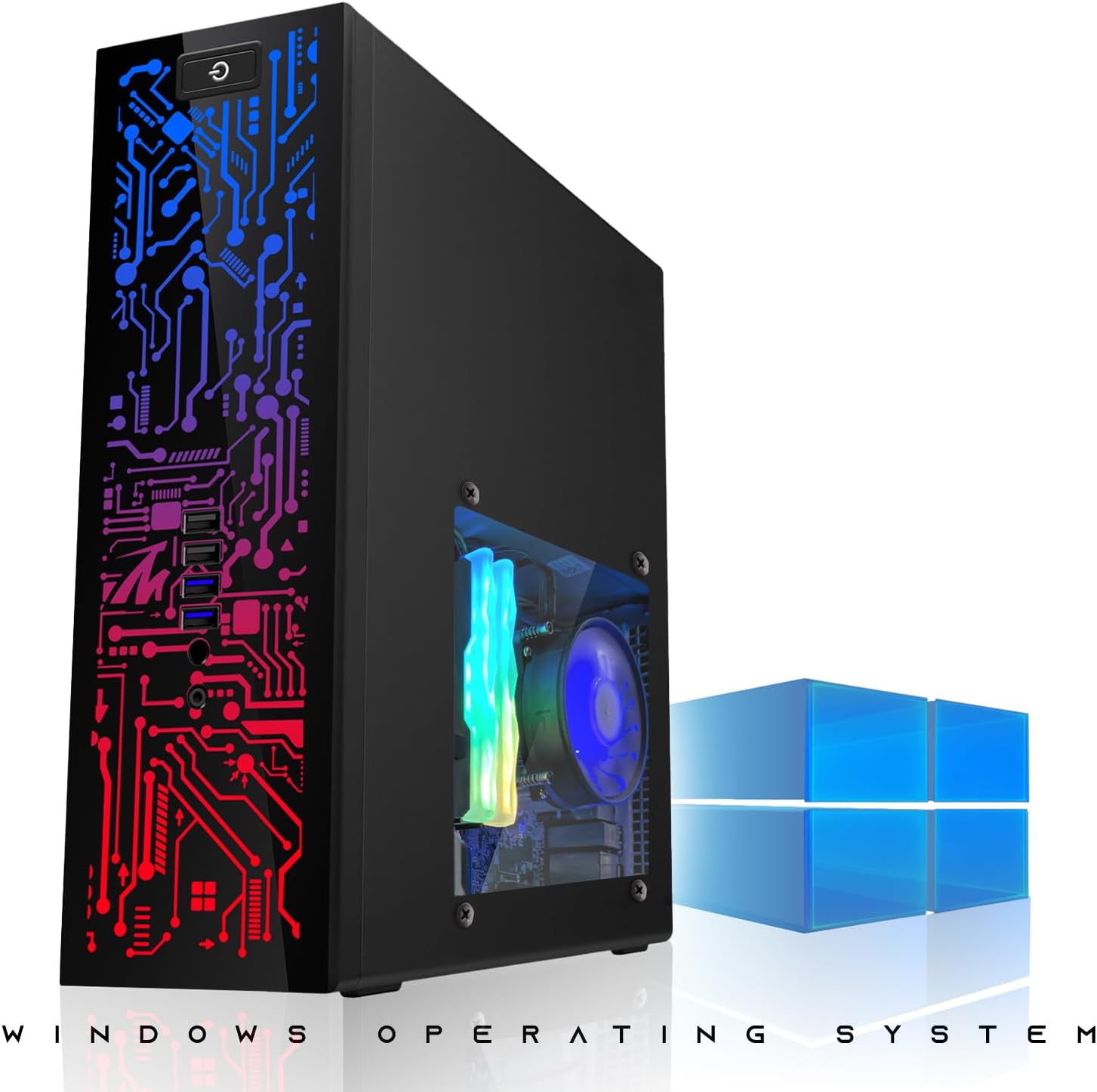 Hp Desktop Computer PC – Intel Core i5, 16GB ARGB RAM, 256GB SSD, 27 Inch Curved Monitor, RGB Keyboard with AI Copilot Key and Mouse, RGB Soundbar, Windows 11(Renewed)