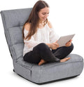 S AFSTAR Folding Floor Chair, Floor Gaming Chair with 5-Position Adjustable Headrest & 4-Position Backrest, Side Pocket & Thicken Cushion, Padded Floor Seat Lazy Chair for Living Room Bedroom