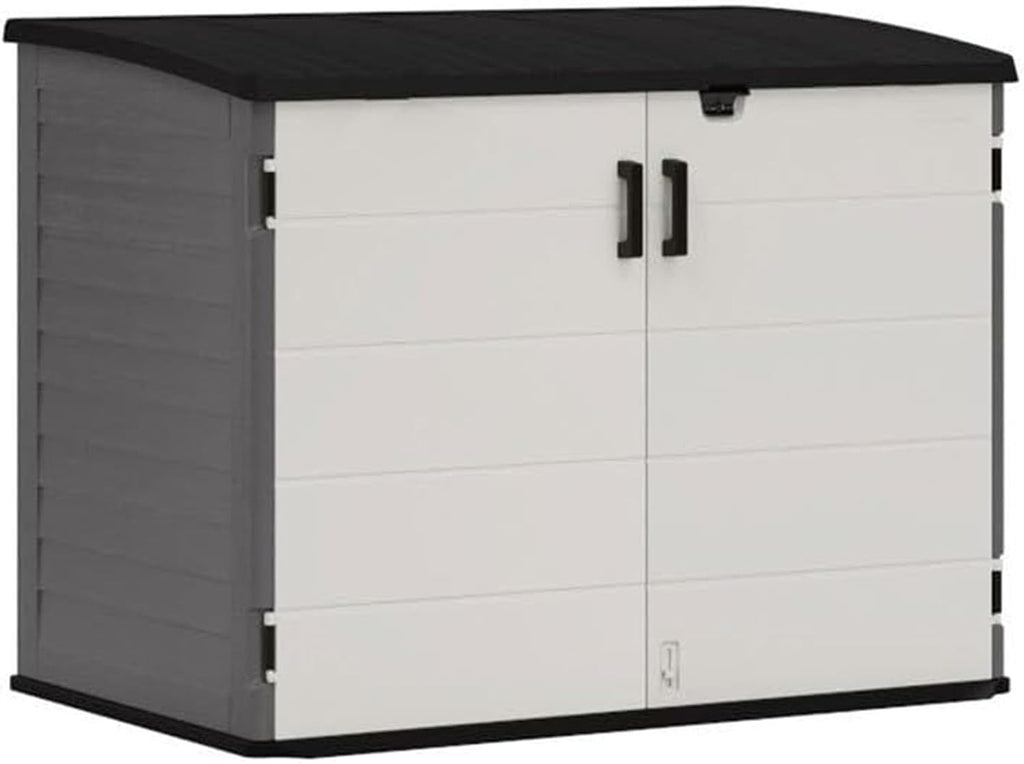 Suncast BMS4780 Stow-Away Horizontal Shed with Floor - Peppercorn