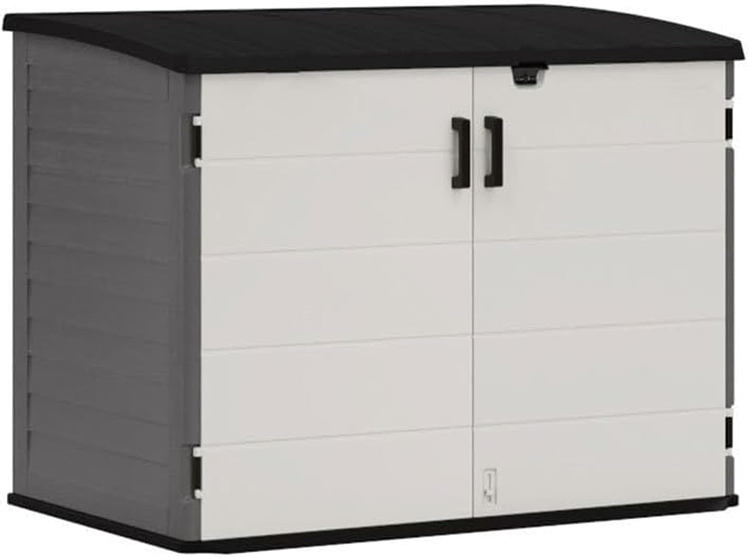Suncast BMS4780 Stow-Away Horizontal Shed with Floor - Peppercorn