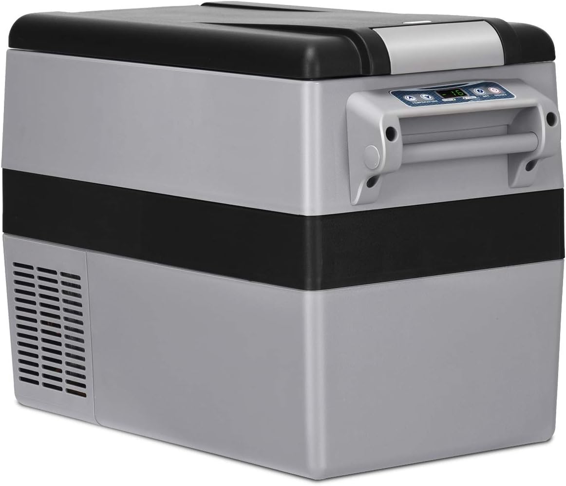 Goplus 44 Quart Portable Refrigerator/Freezer Compact Vehicle Car Mini Fridge Compressor Electric Cooler for Car, Office, Picnic Outdoor and Camping