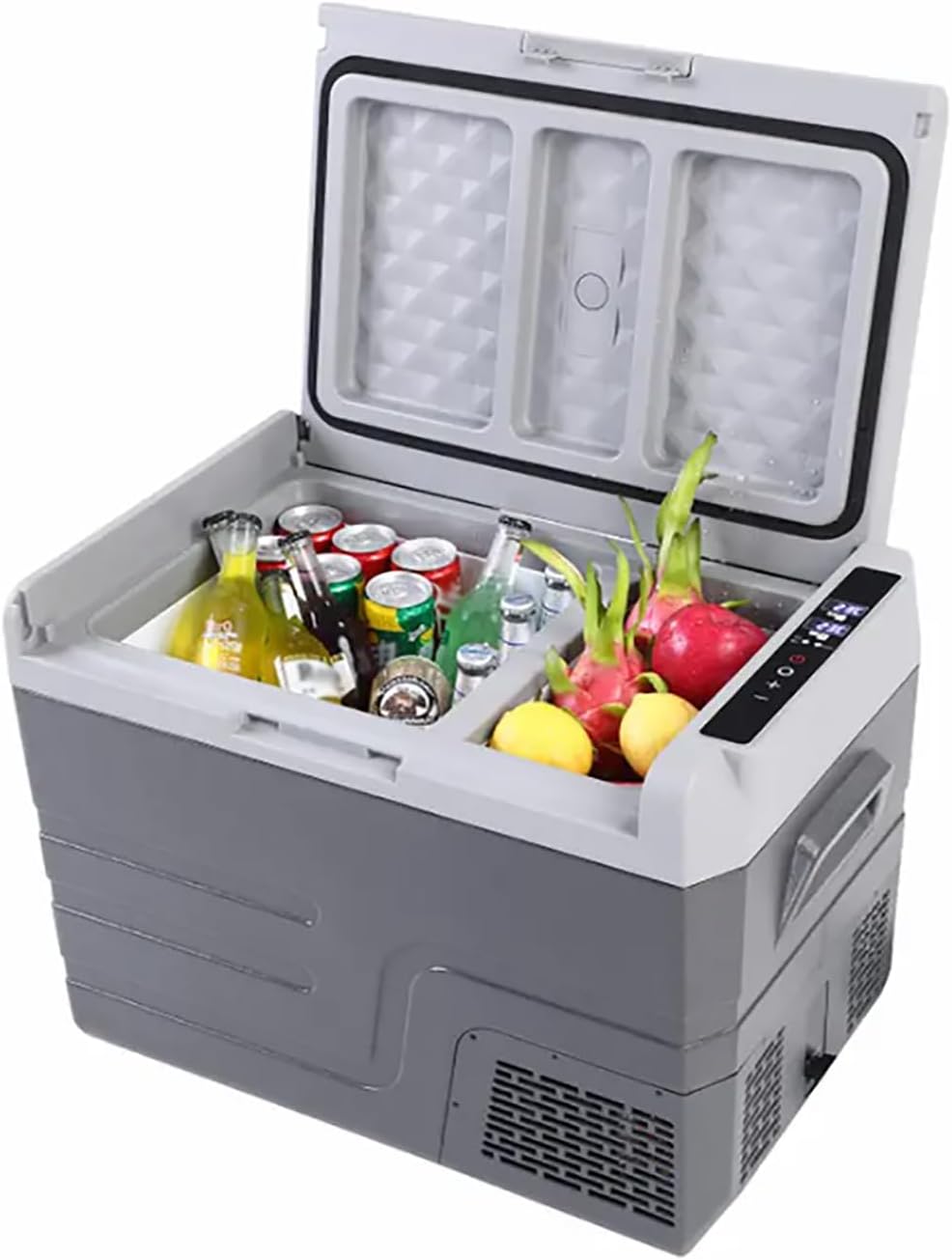 Car Refrigerator, Portable Car Freezer, 36 Liter Capacity, Fast Cooling 12V Car Fridge Freezer, Cool Down To About 20°C, Simple Control Panel and Space-Saving, Easy To Carry, For Dorm, Office