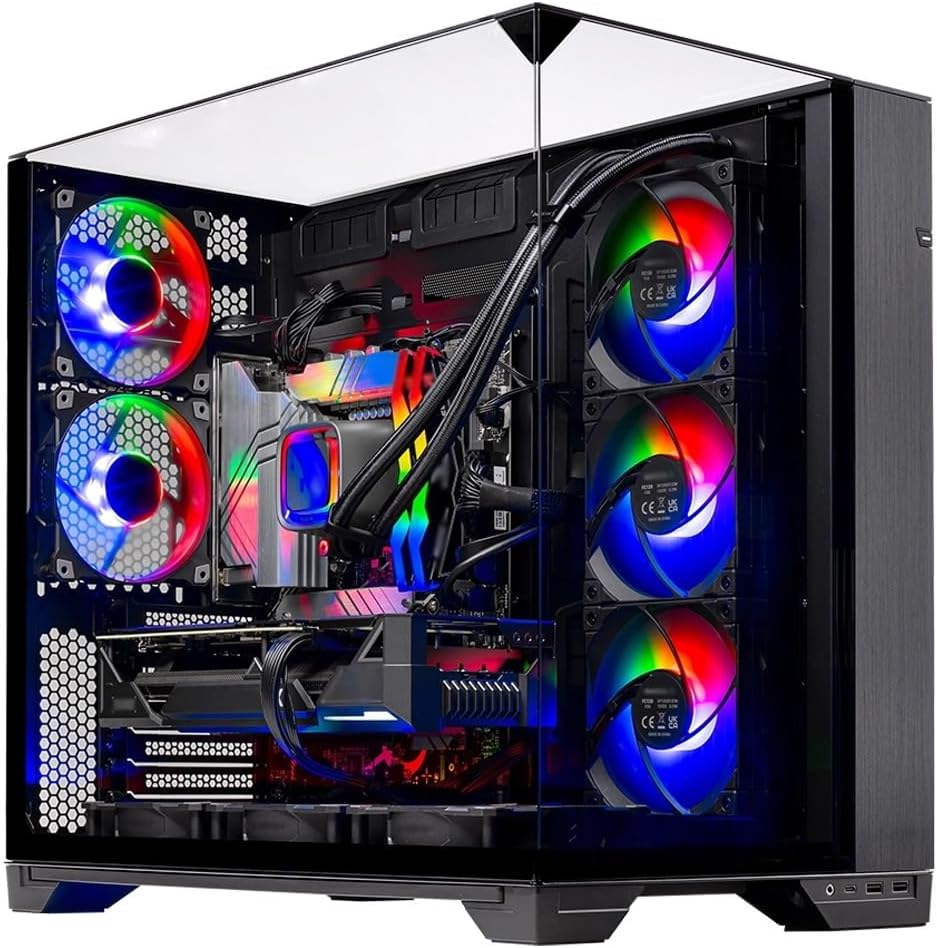 Skytech Gaming O11 Vision Desktop PC, Intel Ultra 9 285K 3.7 GHz(5.7 GHz), NVIDIA RTX 5080 16GB, Z890 Board, 2TB Gen4 NVMe SSD, 64GB DDR5 RAM 6000, 850W Gold ATX 3 PSU, 360mm ARGB AIO, Wi-Fi, Win 11