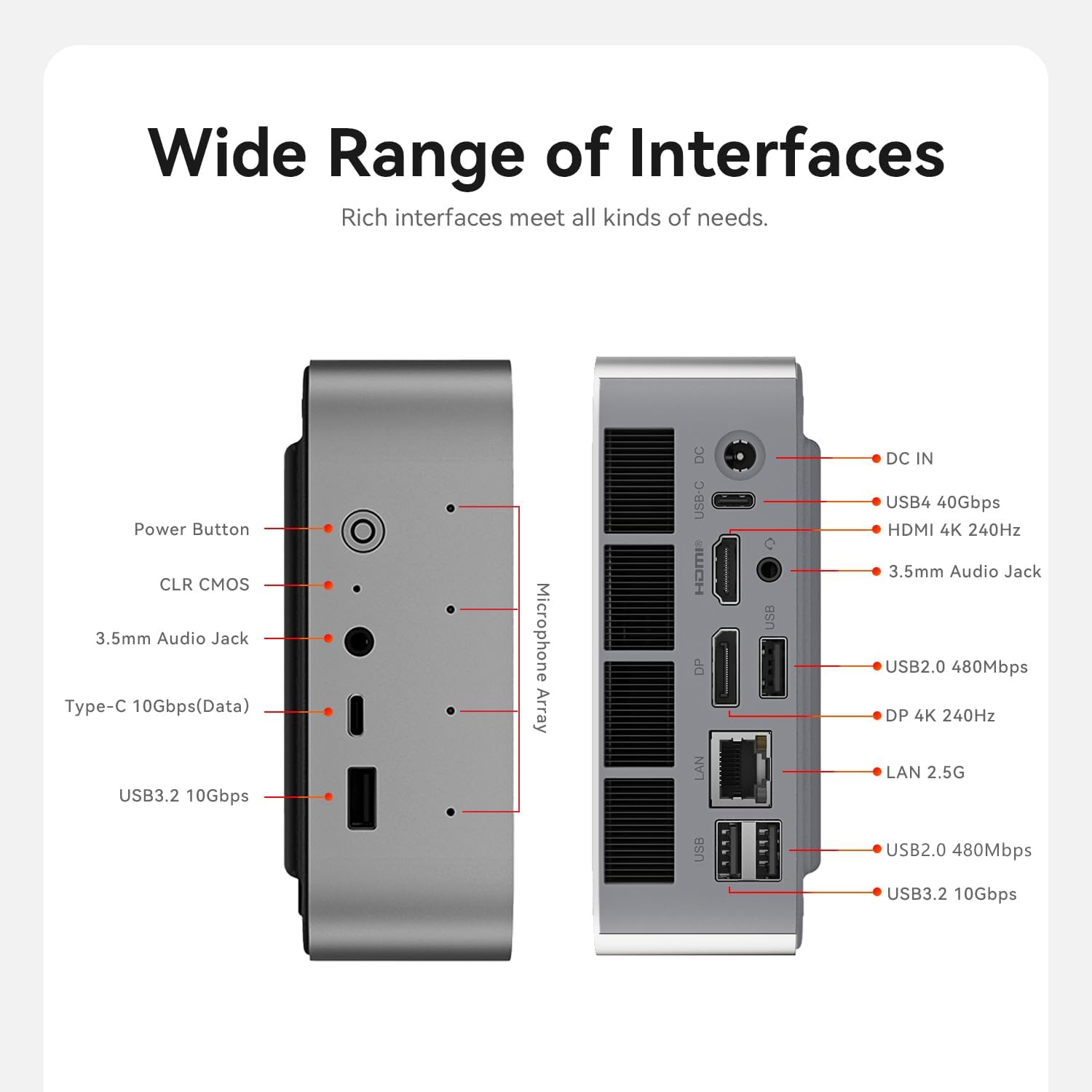 Beelink SER9 Pro Mini PC, AMD Ryzen 7 H 255(8C/16T, up to 4.9GHz), 24GB LPDDR5X 1TB PCIe4.0 SSD, Desktop Computer 4K@240Hz Triple Display HDMI 2.1+DP2.1+USB4, WiFi 6, BT5.2, 2.5G LAN, Al Voice Chip