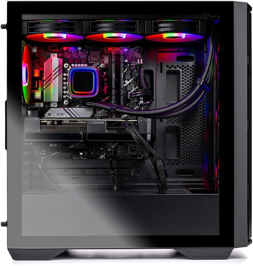 Skytech Gaming Rampage Desktop PC, Intel i5 14400F 2.5 GHz (4.7GHz), NVIDIA RTX 5070 12GB, 1TB Gen4 NVMe SSD, 32GB DDR5 RAM 5200 RGB, 850W Gold ATX 3 PSU, 360mm ARGB AIO, Wi-Fi, Win 11