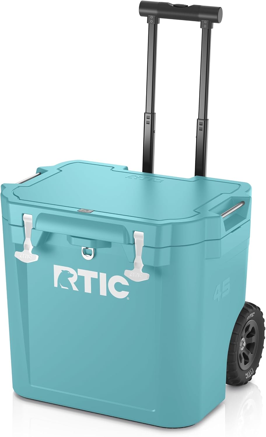 RTIC 45 QT Wheeled Ultra-Tough Cooler Hard Insulated Portable Ice Chest Box for Beach, Drink, Beverage, Camping, Picnic, Fishing, Boat, Barbecue, Rotomolded Construction
