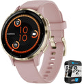 Garmin Venu 3S Fitness GPS Smartwatch Gold Bezel w/Rose Case (41mm) - Refurbished 010-N2785-03 Bundle with 2 YR CPS Enhanced Protection Pack