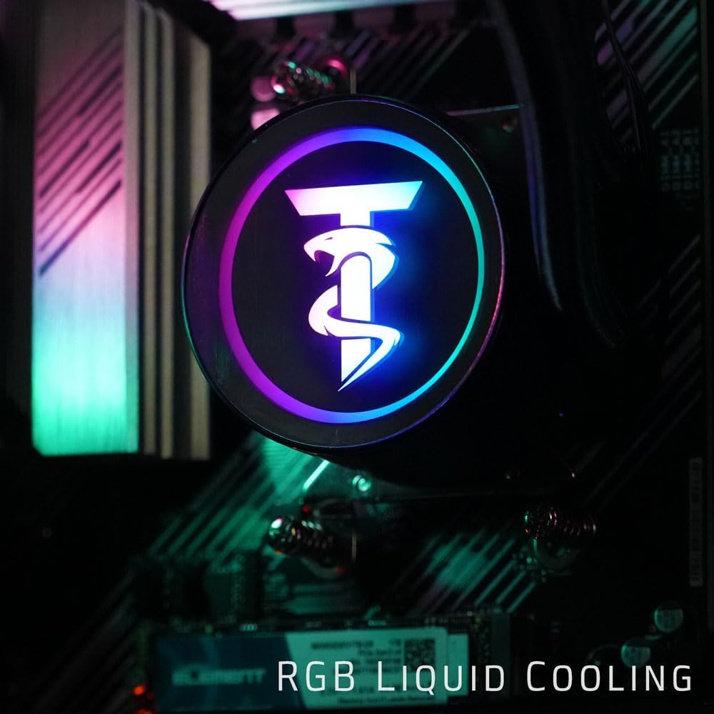 ViprTech Reaper 4.0 Gaming PC - AMD Ryzen 7 8700F (5.0Ghz Liquid Cooled), RTX 5070 12GB, 32GB DDR5 RAM, 2TB NVMe SSD, 800W Gold, VR-Ready, WiFi BT, Win 11, Desktop Computer, Black