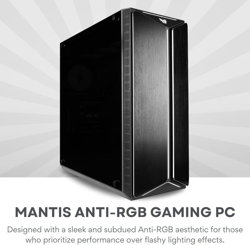 Mantis V2 Non-RGB RTX 5080 16GB, Intel 24-Core i9-14900KF Processor, 64GB DDR5 RAM, 2TB Gen4 NVMe SSD, Gaming Desktop PC w/Windows 11 Pro, 3-Year Warranty, Keyboard+Mouse, Internal Wi-Fi 6E