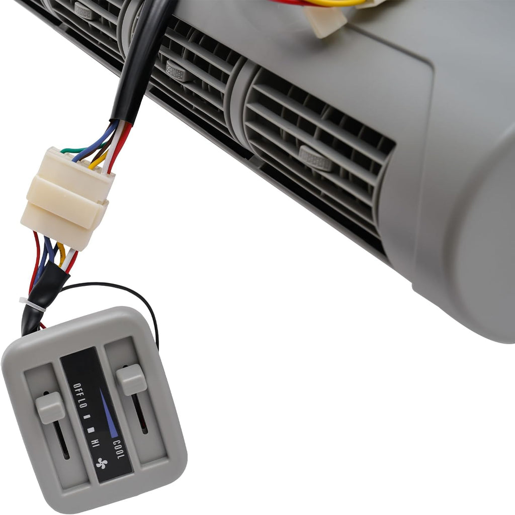 LOYALHEARTDY Car Evaporator, 12V 20697BTU 3 Speed AC 598CFM Universal Underdash Heat AC Unit for Car