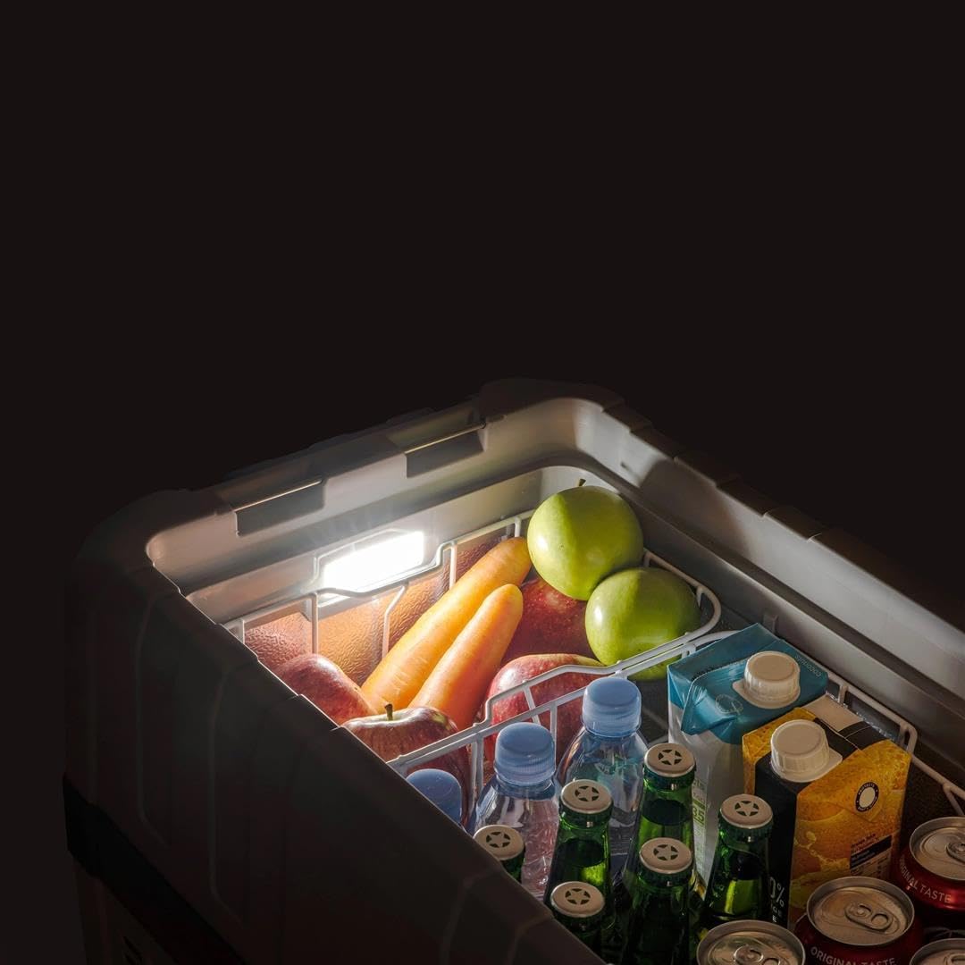 Blizzard Box 41QT Portable Fridge Freezer – Iceless Cooler for Cars, Trucks, Camping, Overlanding & Boating, 12V/24V DC & 110V AC, Dual Zone Temperature, Digital Control, USB Charging