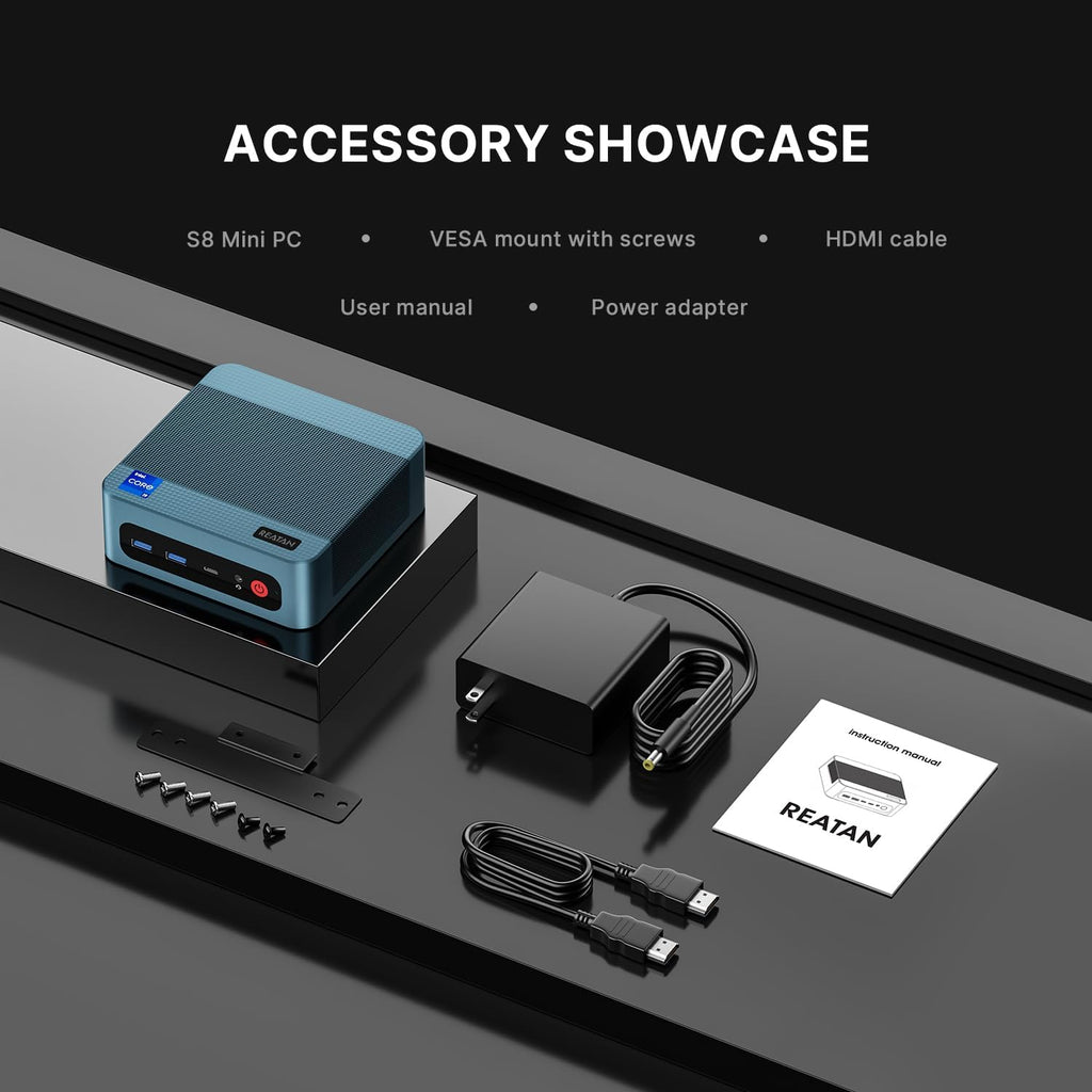ReatanThunderbolt 4 Intel Mini Gaming PC Core i9-12900H 32GB DDR5 1TB SSD 4800 MHz RAM, Desktop Mini Computers Triple 4K Display, 2.5Gbps LAN, HDMI 2.1, Wi-Fi 6/BT5.2